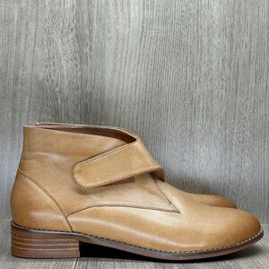 Mona Flying Boots Womens Size 6.5 37 Comfortable Ankle Booties Leather Tan